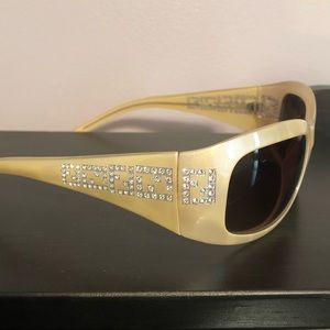 Fendi Swarovski Crystal Logo Sunglasses